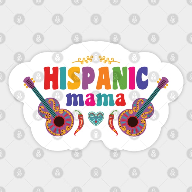 Hispanic Mama Groovy Gifts for Latino Moms Sticker by Krishnansh W.